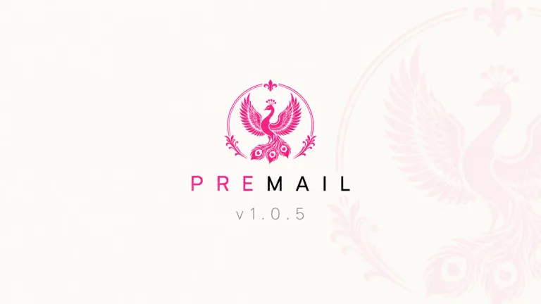 Premail phoenix artwork announcing version 1.0.5